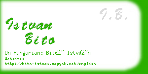 istvan bito business card